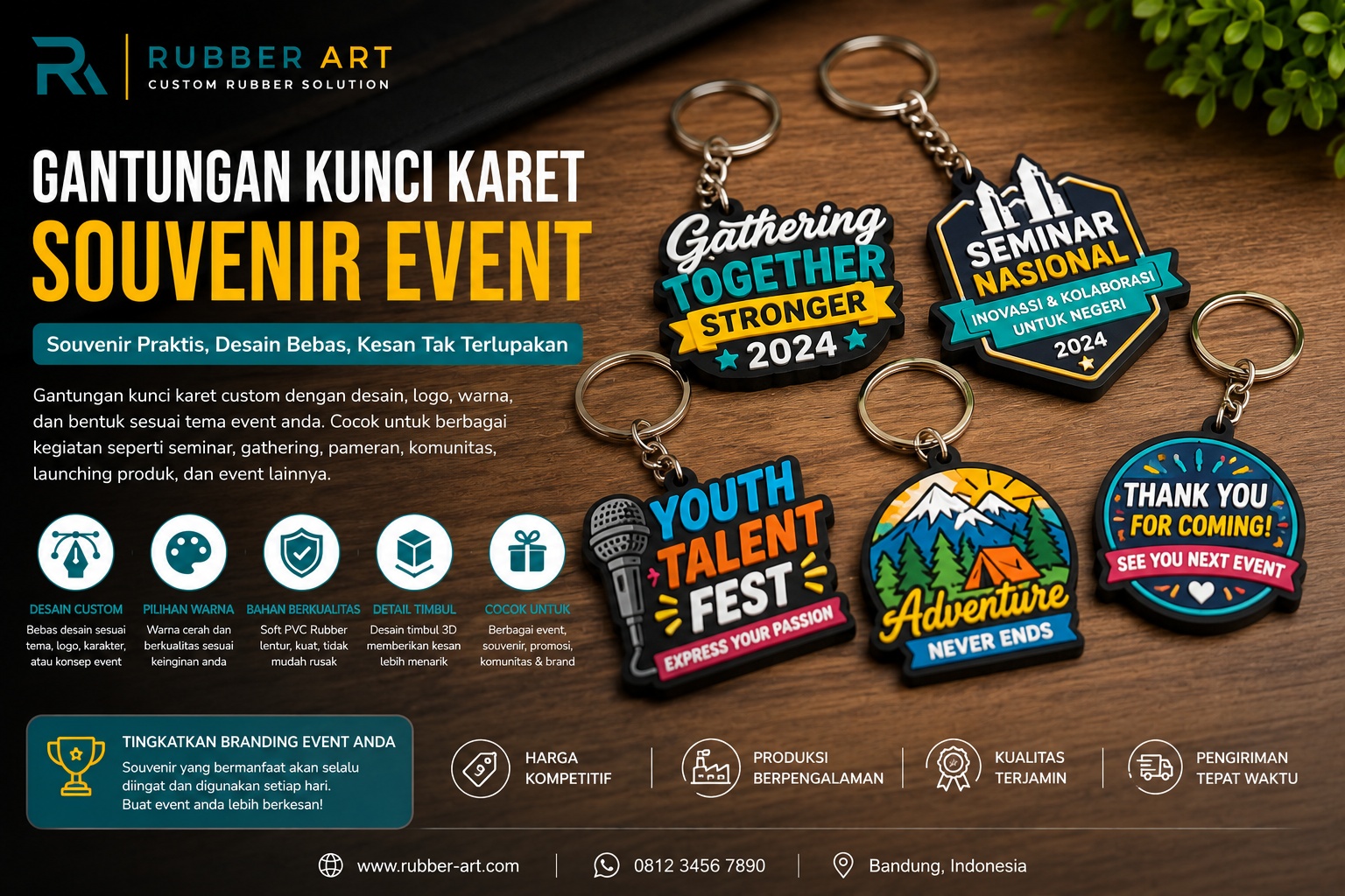 Gantungan kunci karet souvenir event